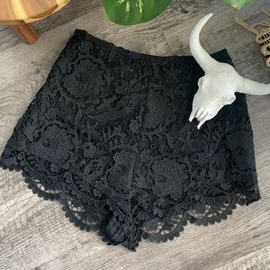 Stone Cold Fox Black Lace Trim Shorts